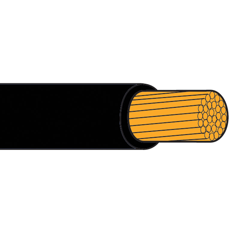 Cable 1 Core Tw 28/0.30 2.0mm2 Black (Per m)