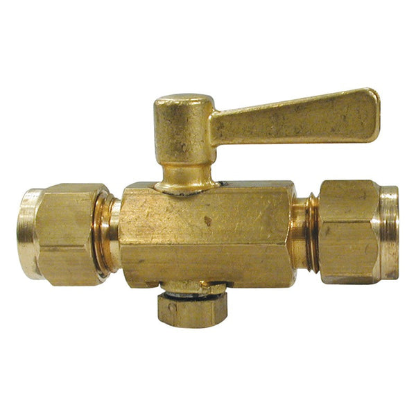 Gas Imp Plug Cock 1/4 x 1/4 Brass