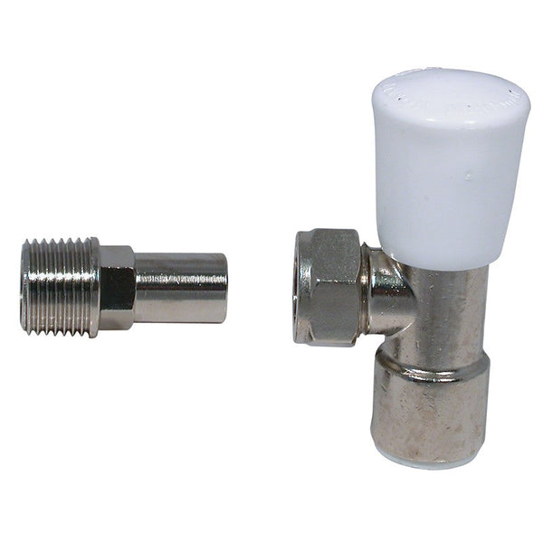 Push fit Radiator / Lockshield Valve 15mm