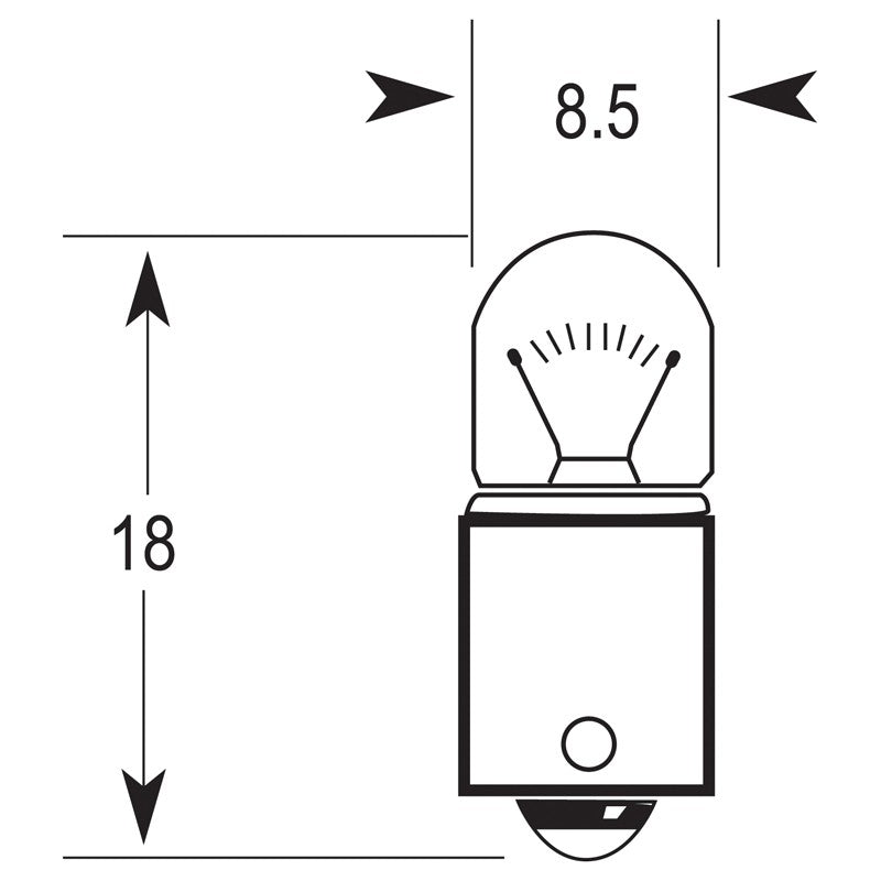 Light Bulb 12v 2W BA9S MBC