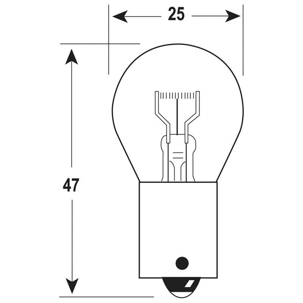 Light Bulb 12v 15W BA15S