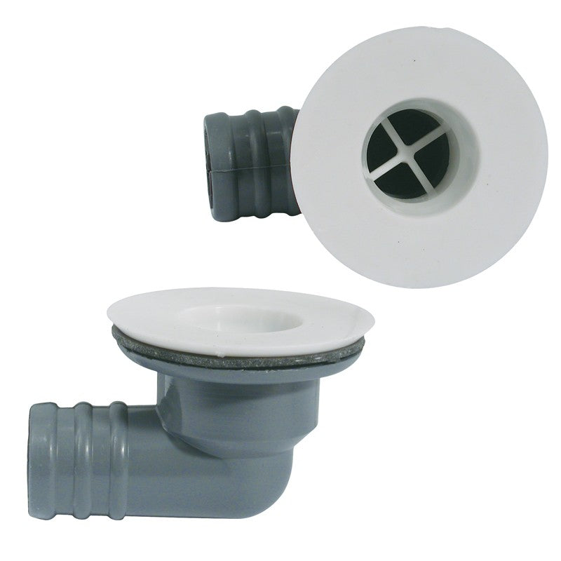 Plastic Top Sink Waste Right Angle 3/4 Hose
