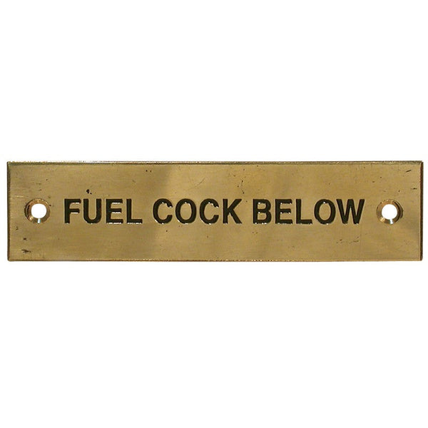 Label Stamped Fuel Cock Below Chrome Rectangular