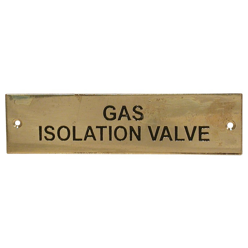 Label Engraved Gas Isolation Valve Brass – chandlerydirect