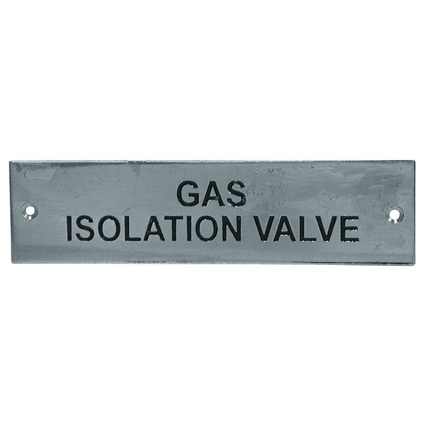 Label Stamped Gas Isolation Valve Brass Rectangular