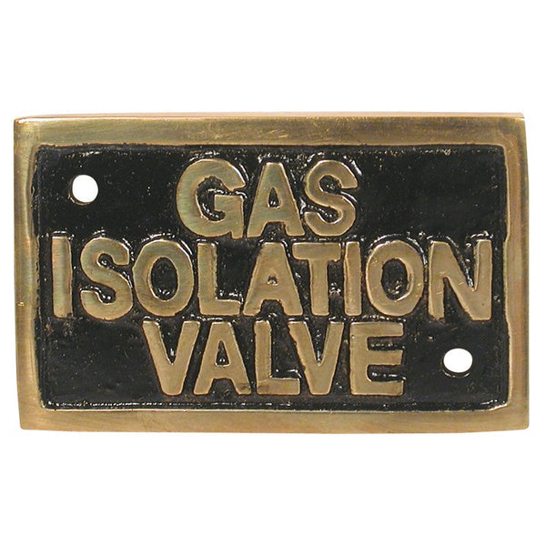 Label Cast Gas Isolation Valve Brass Rectangular