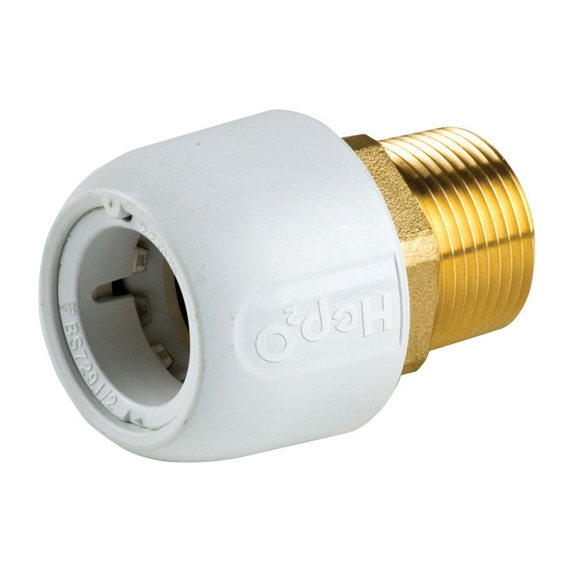 Push fit Adaptor Male Socket 15mm x 1/2 BSP