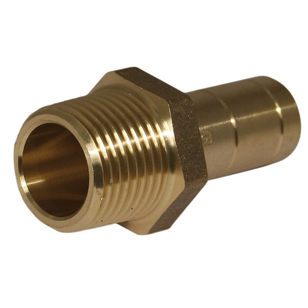 Push fit Adaptor Male Spigot Brass 15mm x 1/2 BSP