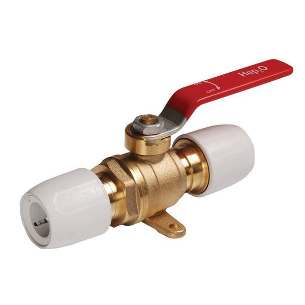Push fit Ball Valve Plated Brass 15mm